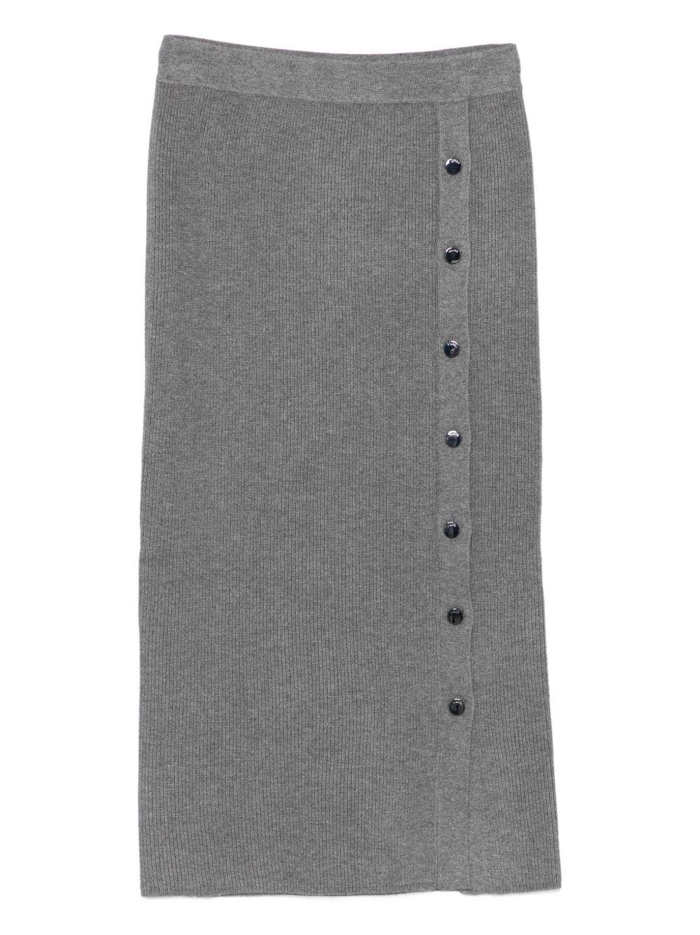 LIUJO Gonna midi grigia in maglia