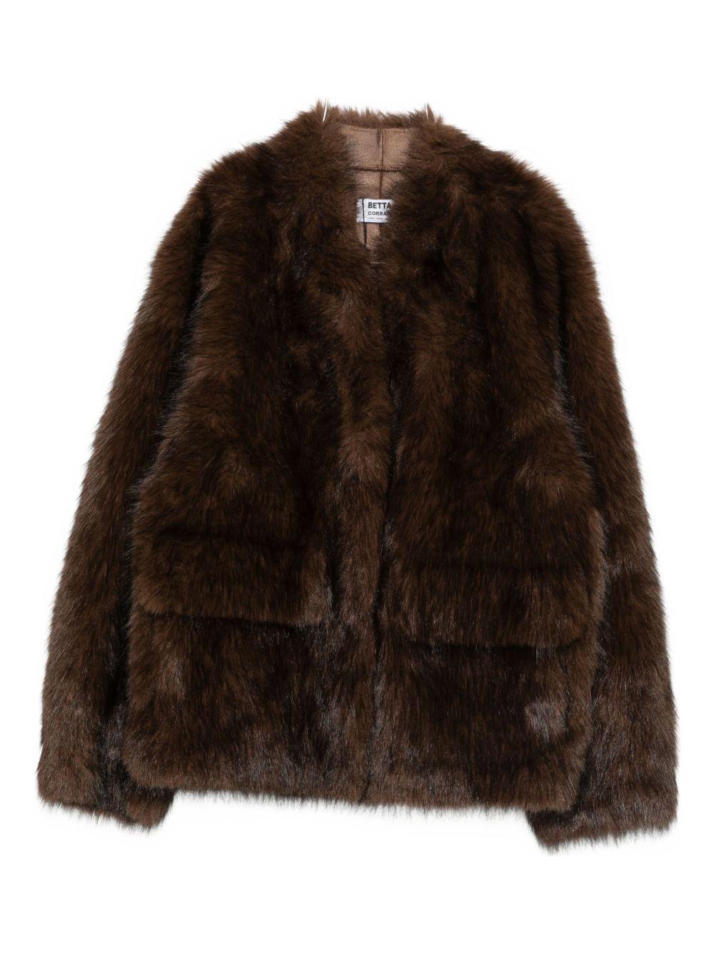BETTA CORRADI Ecopelliccia marrone