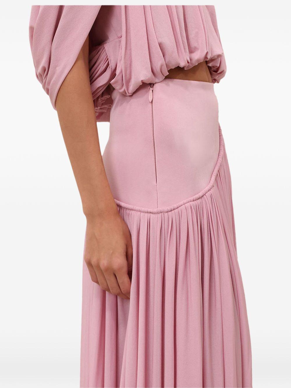 ZIMMERMANN Gonna lunga plissettata rosa