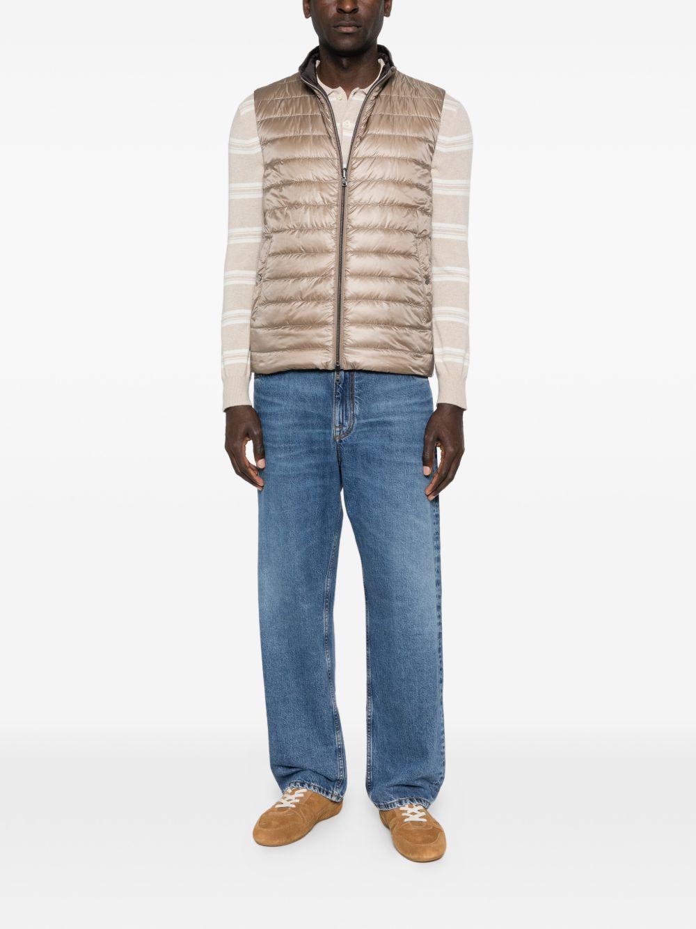 HERNO Gilet reversibile marrone imbottito