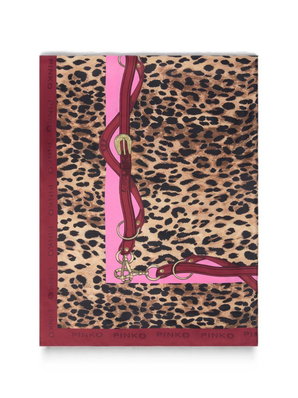PINKO Foulard Limbo con stampa animalier