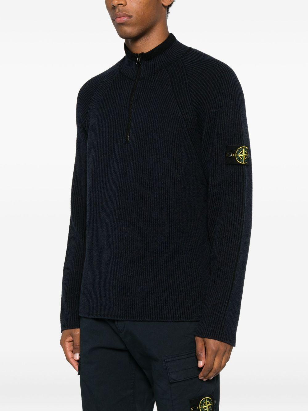 STONE ISLAND Maglia a collo alto con zip