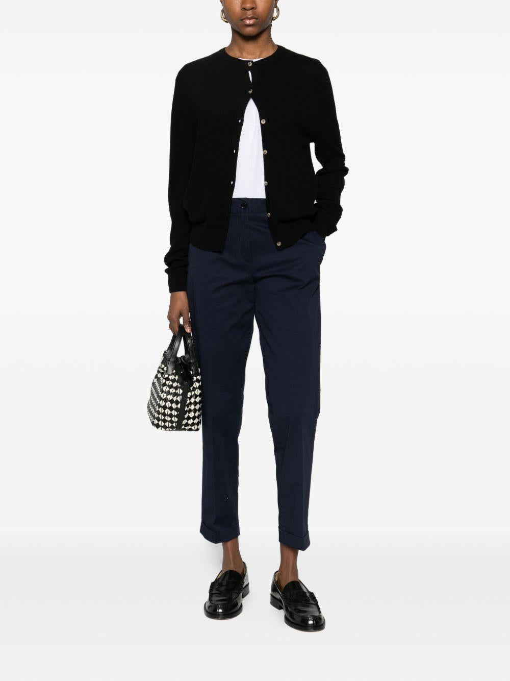 ASPESI Pantaloni in cotone blu navy