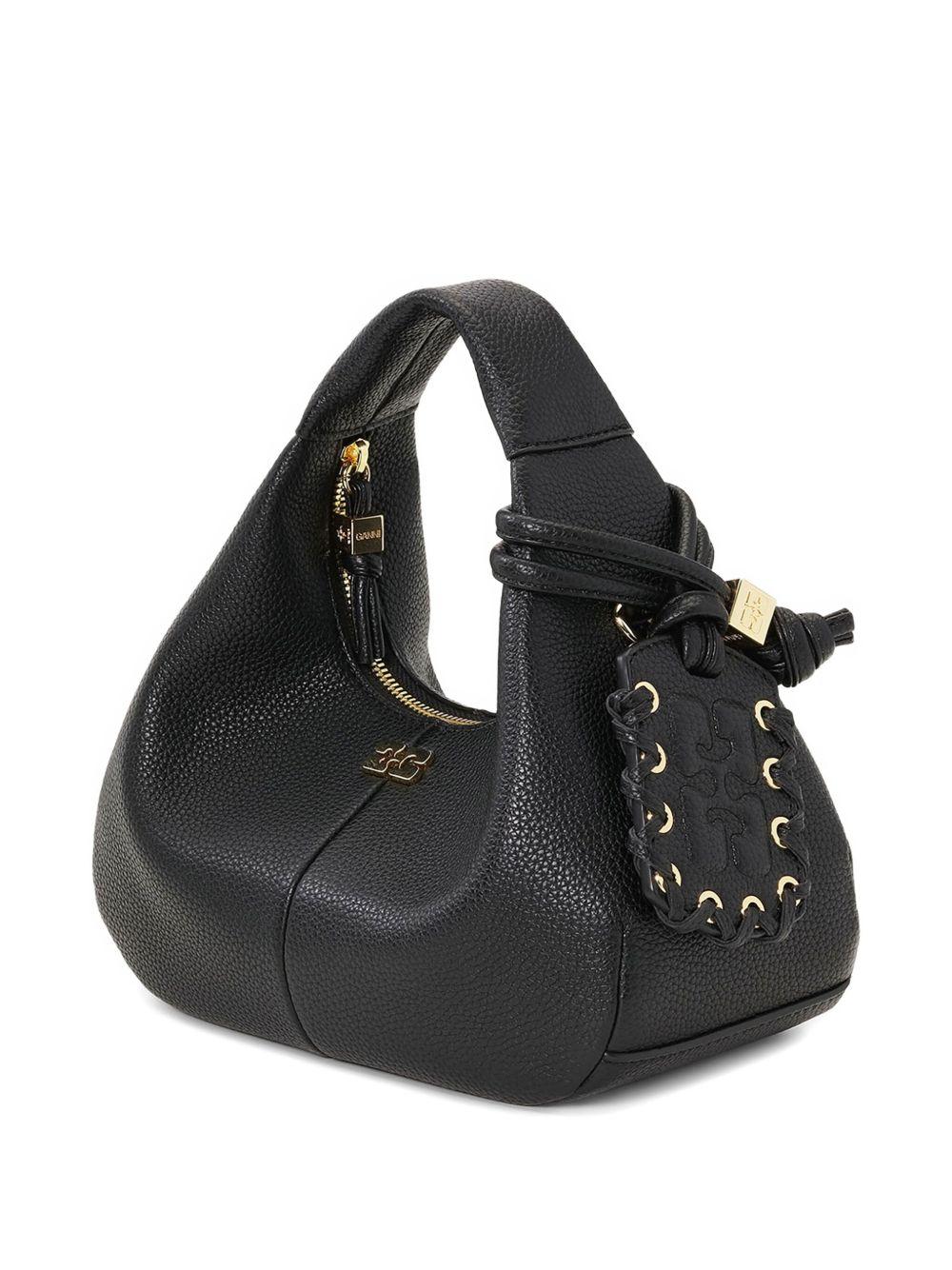 GANNI Borsa hobo mini con logo