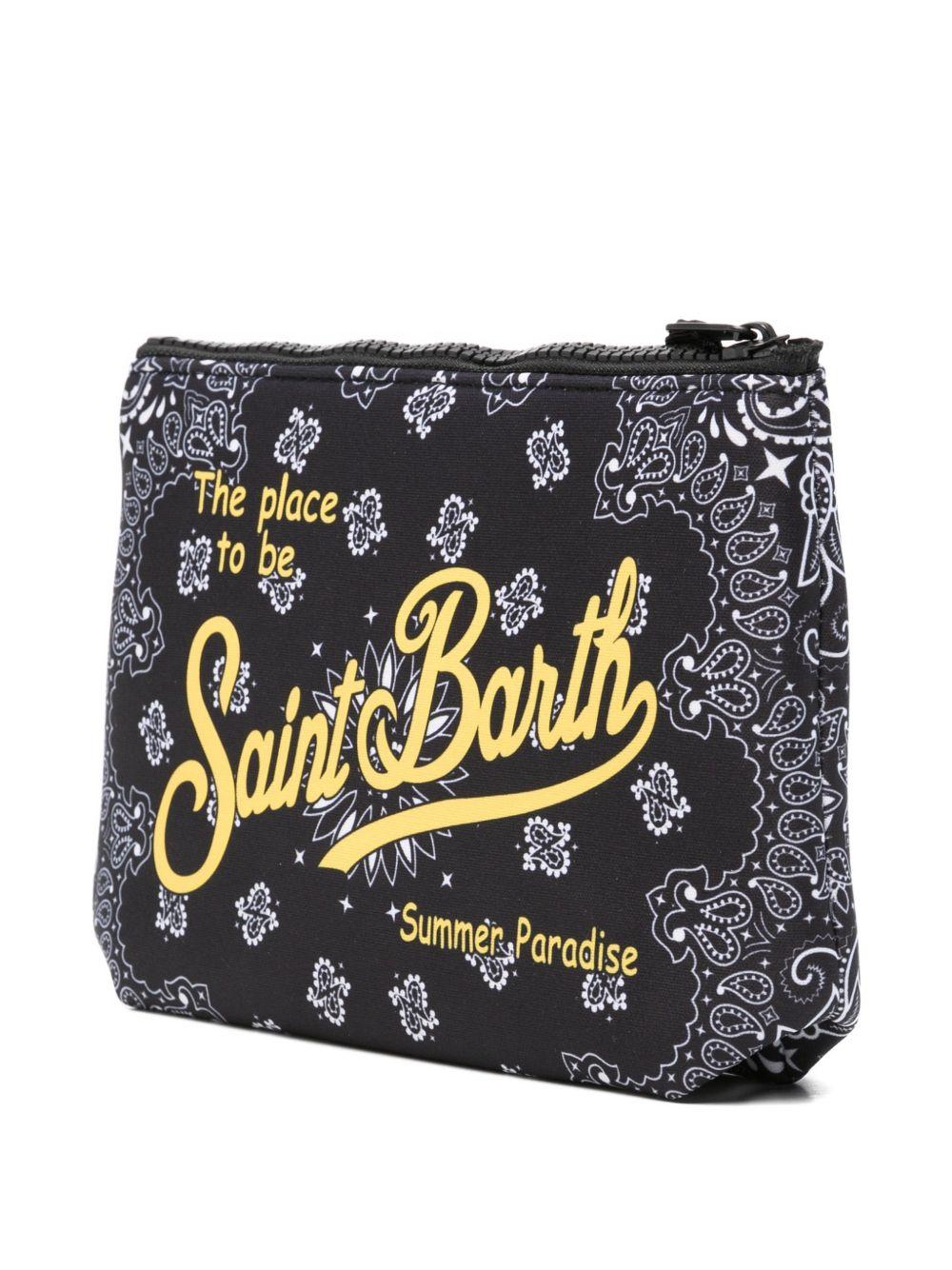 MC2 SAINT BARTH Pochette Aline blu notte con stampa paisley