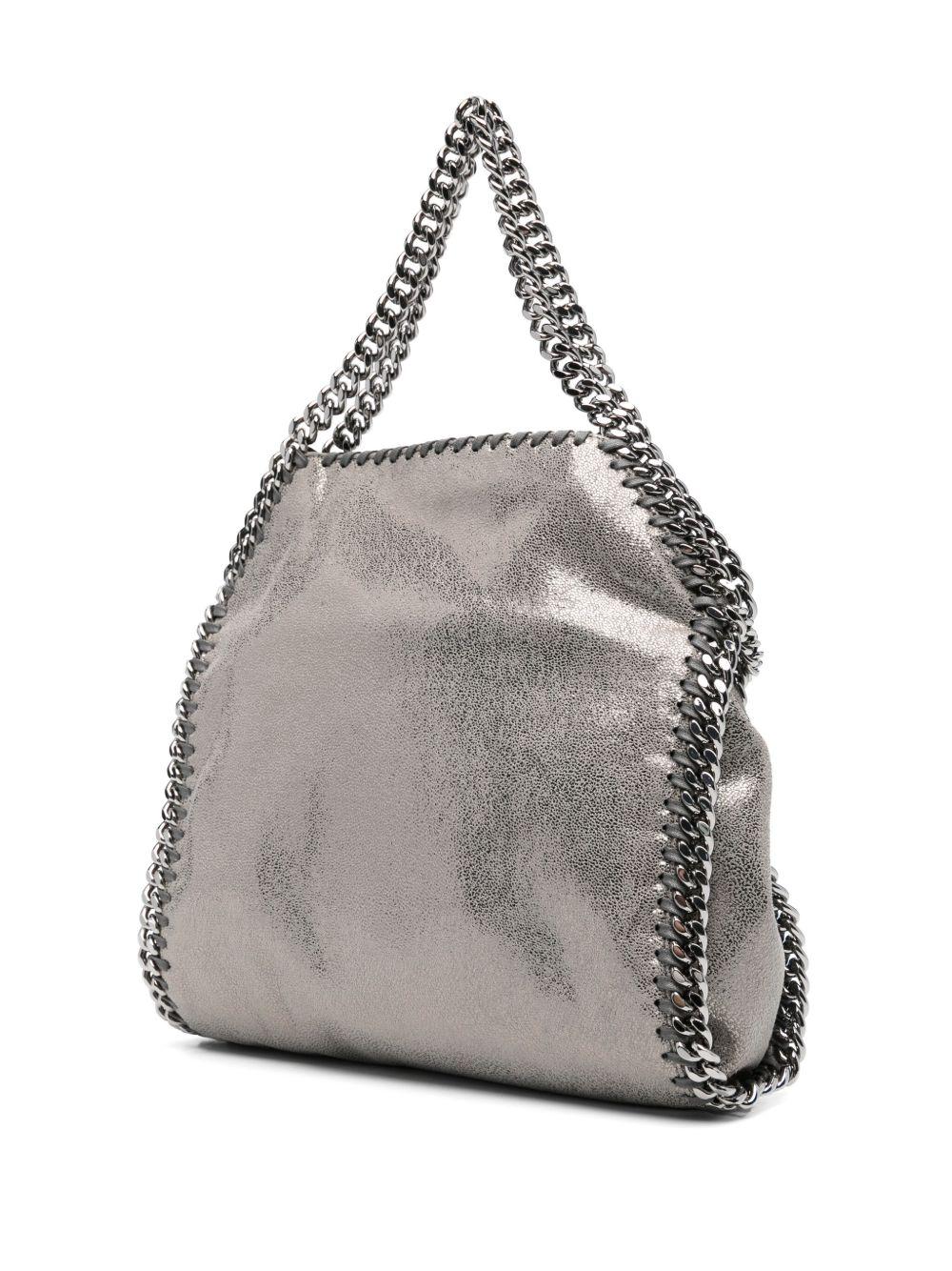 STELLA MCCARTNEY Borsa a tracolla magnetica grigia 'Mini Falabella'