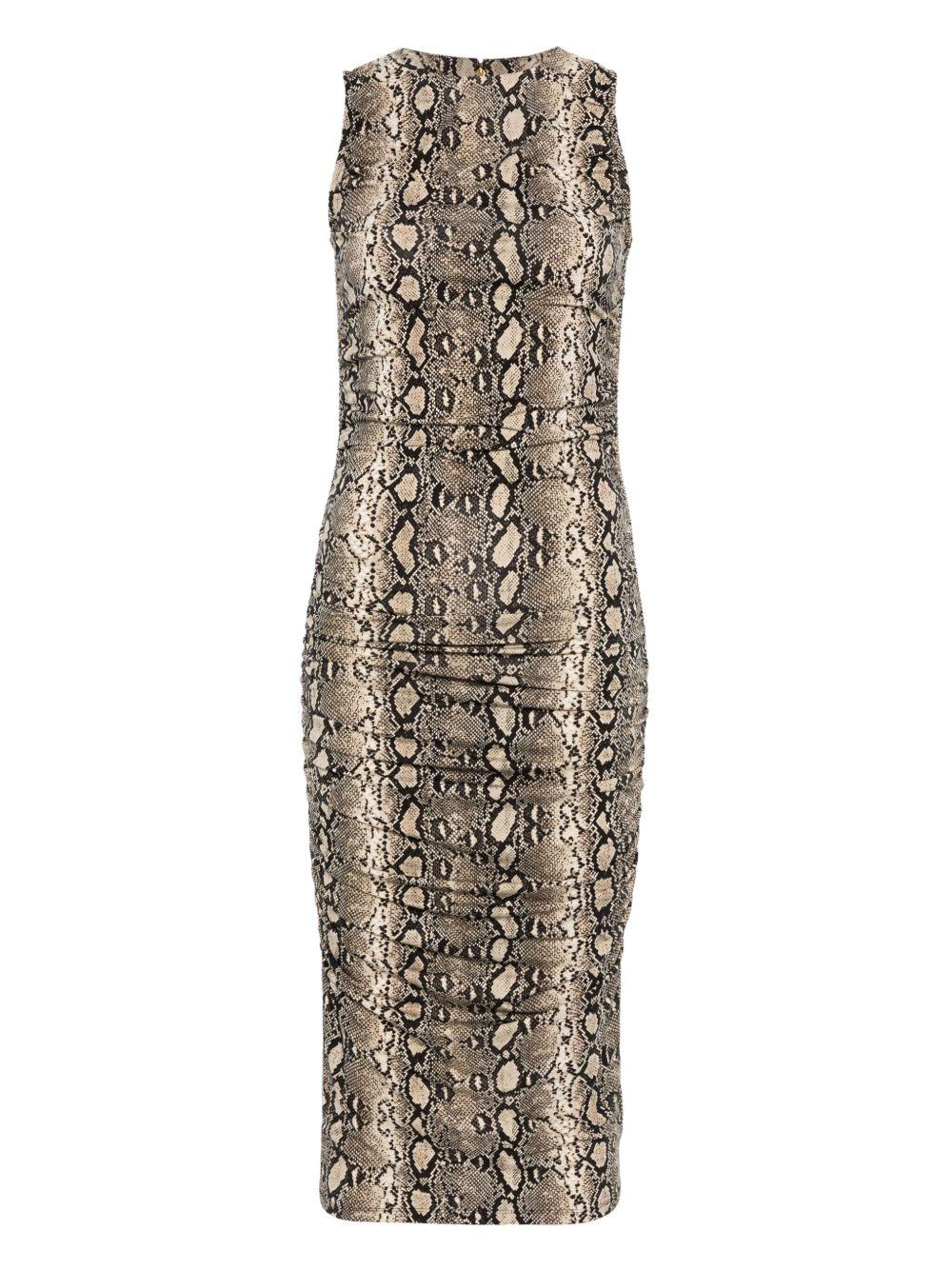 MICHAEL KORS Abito midi in stampa pitone