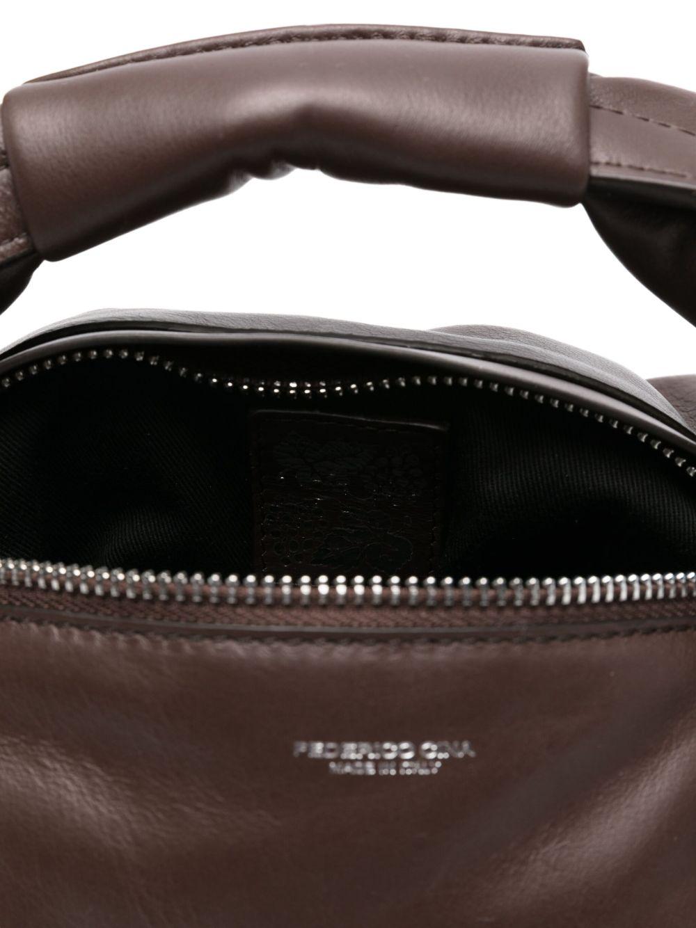 FEDERICO CINA Midi Tortellino bag in pelle rossa