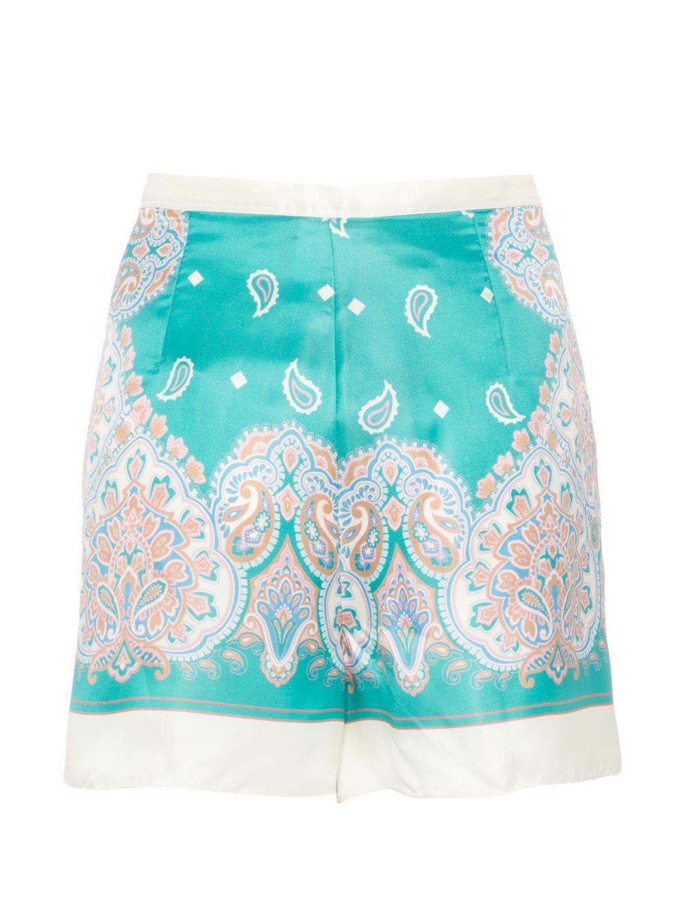 PINKO Pareo shorts da mare Merengue azzurro