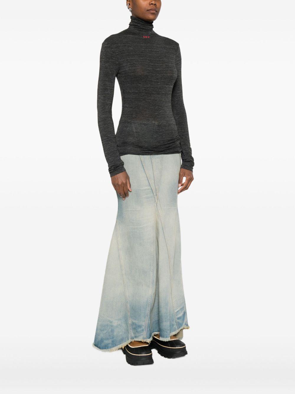 OFF WHITE Maglia a collo alto con logo