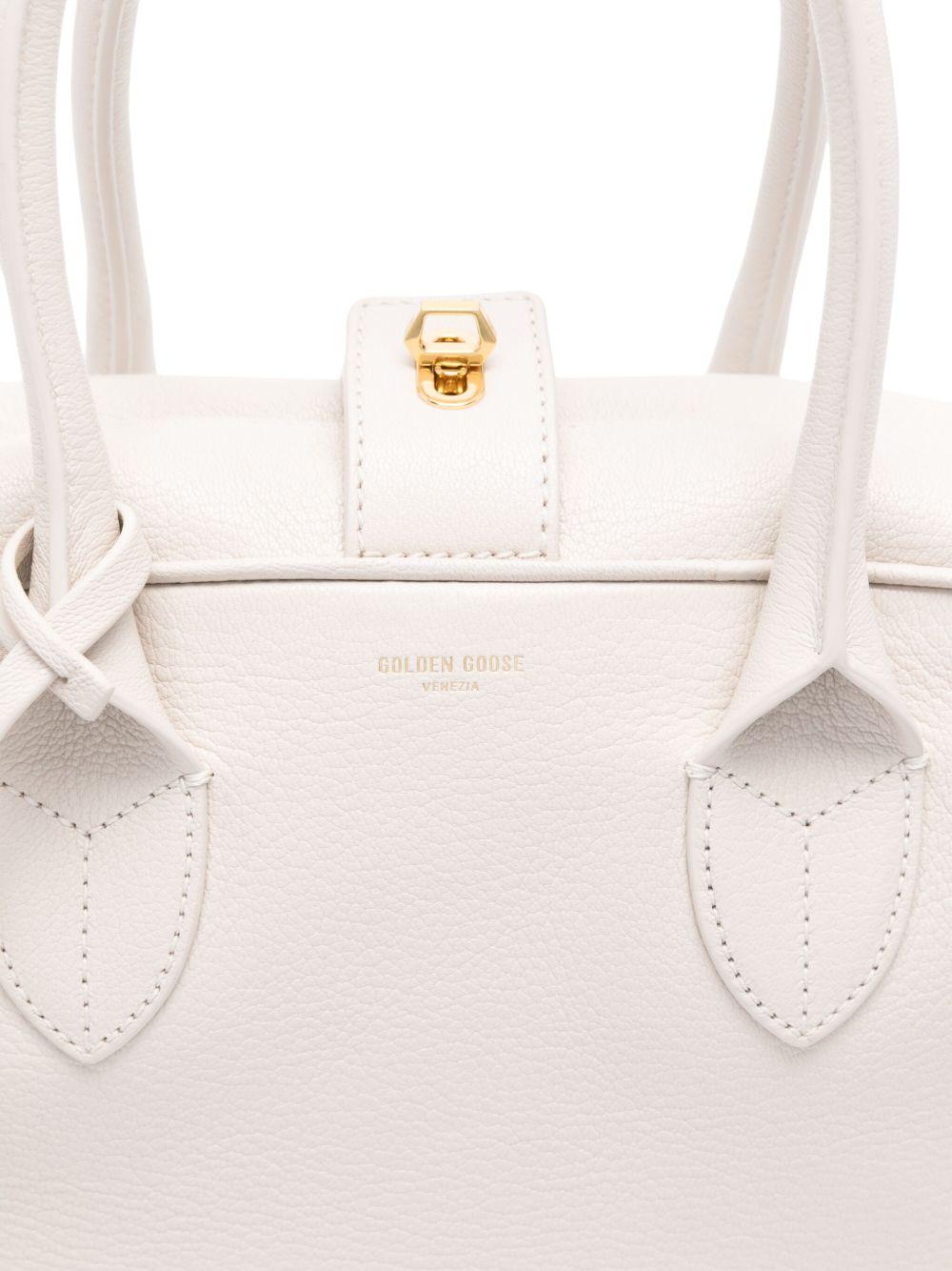 GOLDEN GOOSE Borsa tote 'Vita' in pelle avorio