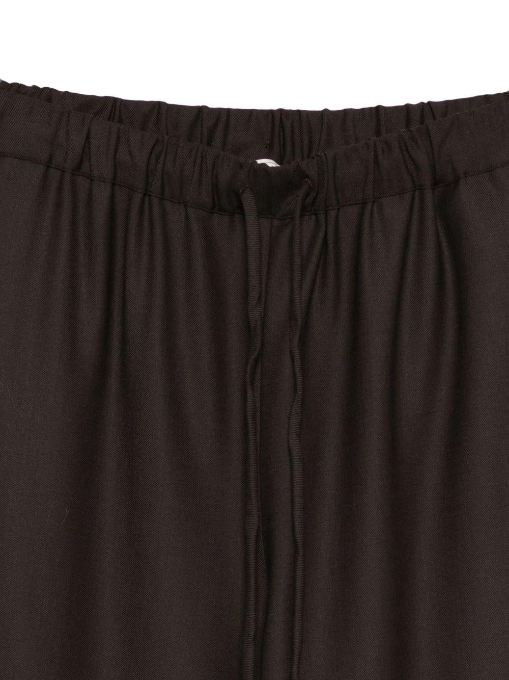 ANTONELLI Pantaloni marroni a lunghezza cropped con coulisse regolabile