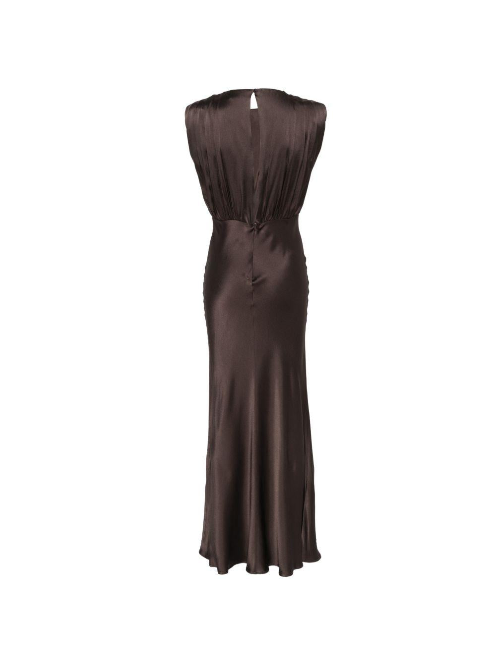SEMICOUTURE Abito lungo Casilda marrone aderente
