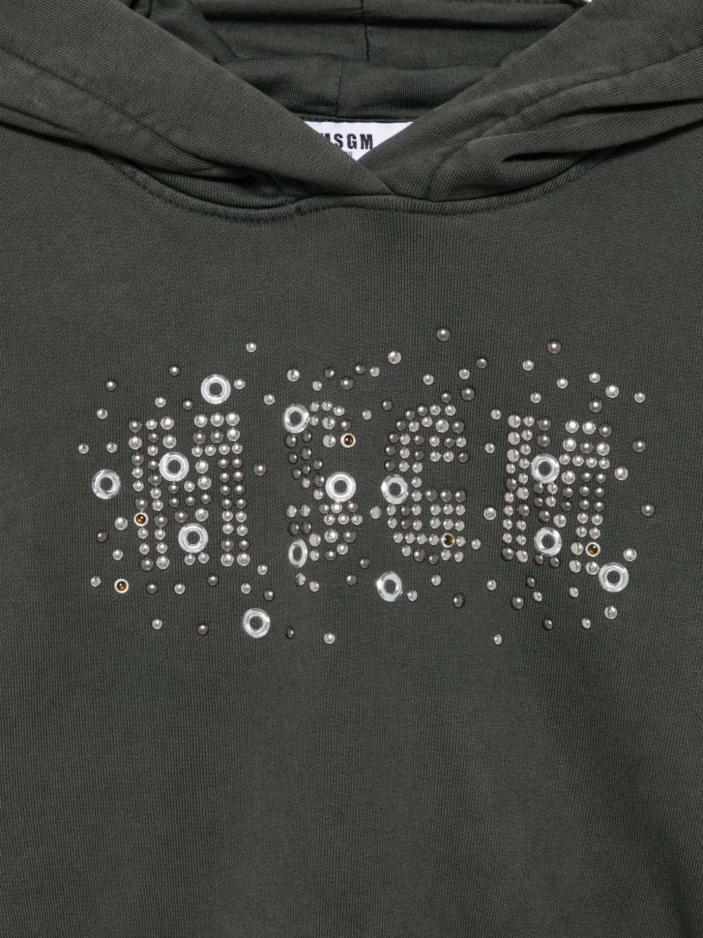 MSGM Felpa crop con stampa