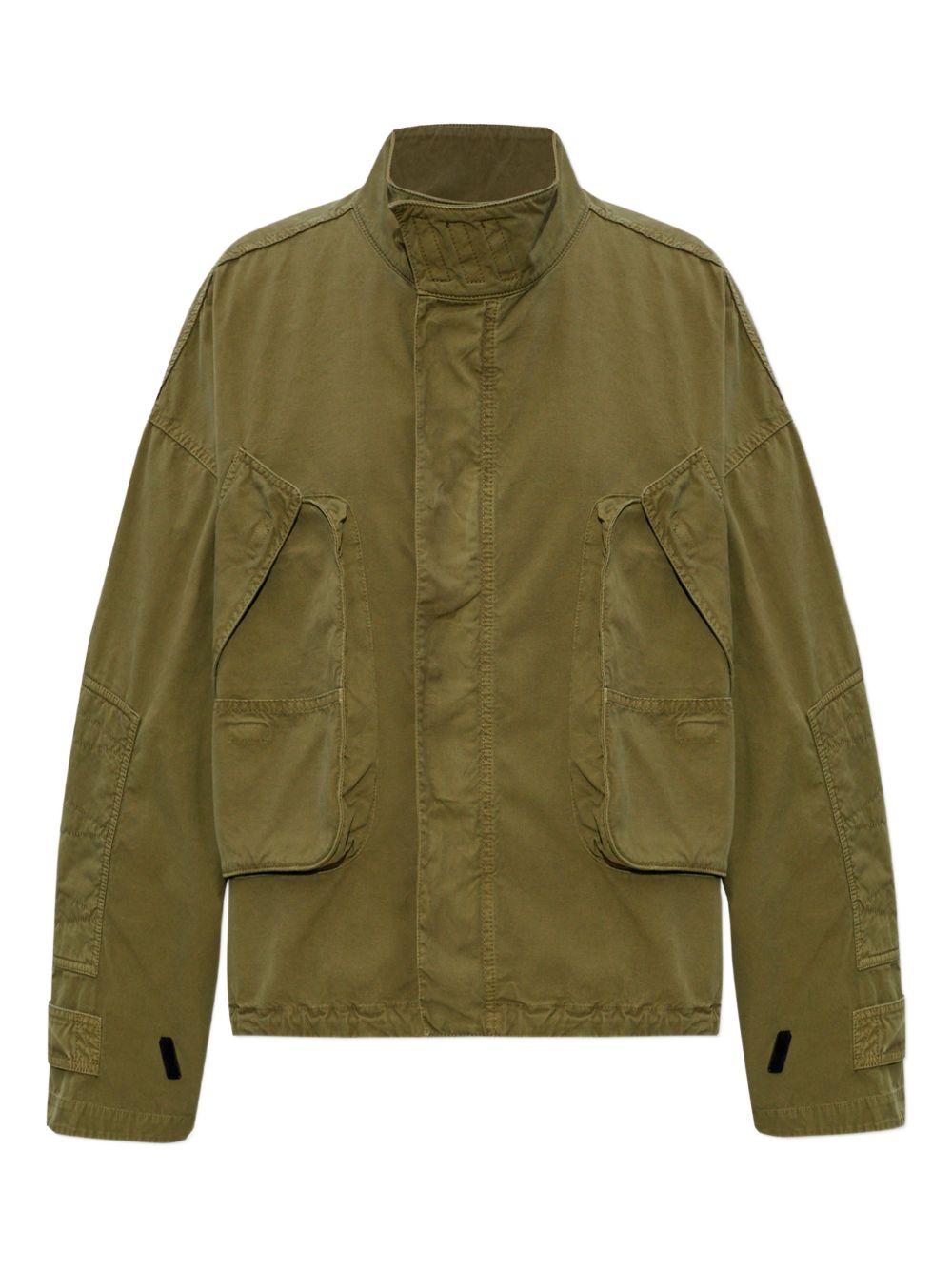 THE ATTICO Giacca in cotone verde militare