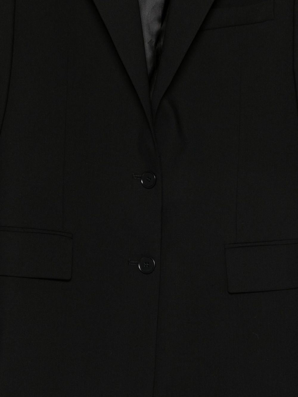 MSGM Blazer nero con logo sui polsini