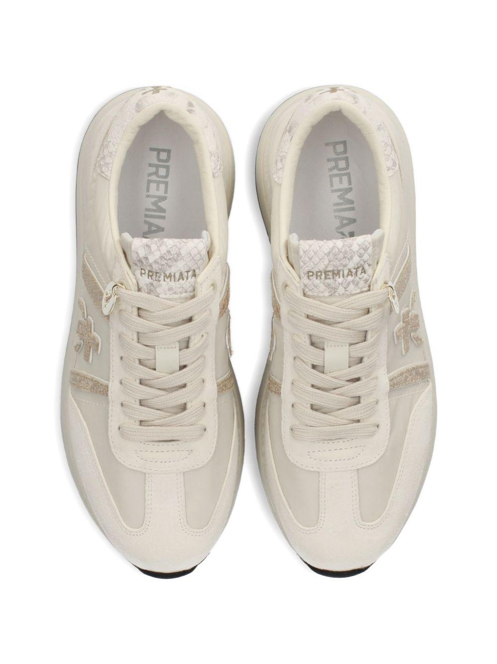 PREMIATA Sneakers e trainers con dettagli dorati bianche