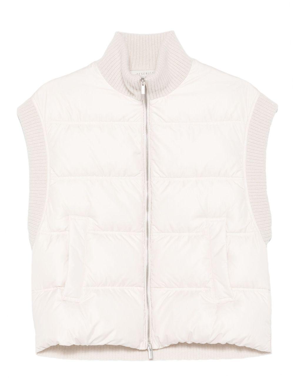 PESERICO Gilet imbottito con dettagli in maglia