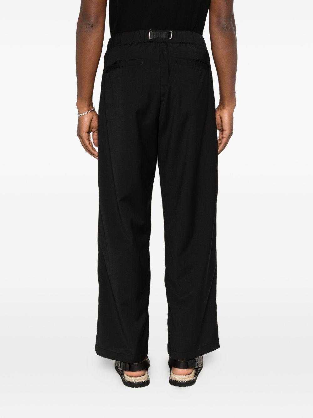 WHITE SAND Pantaloni neri con cintura in vita