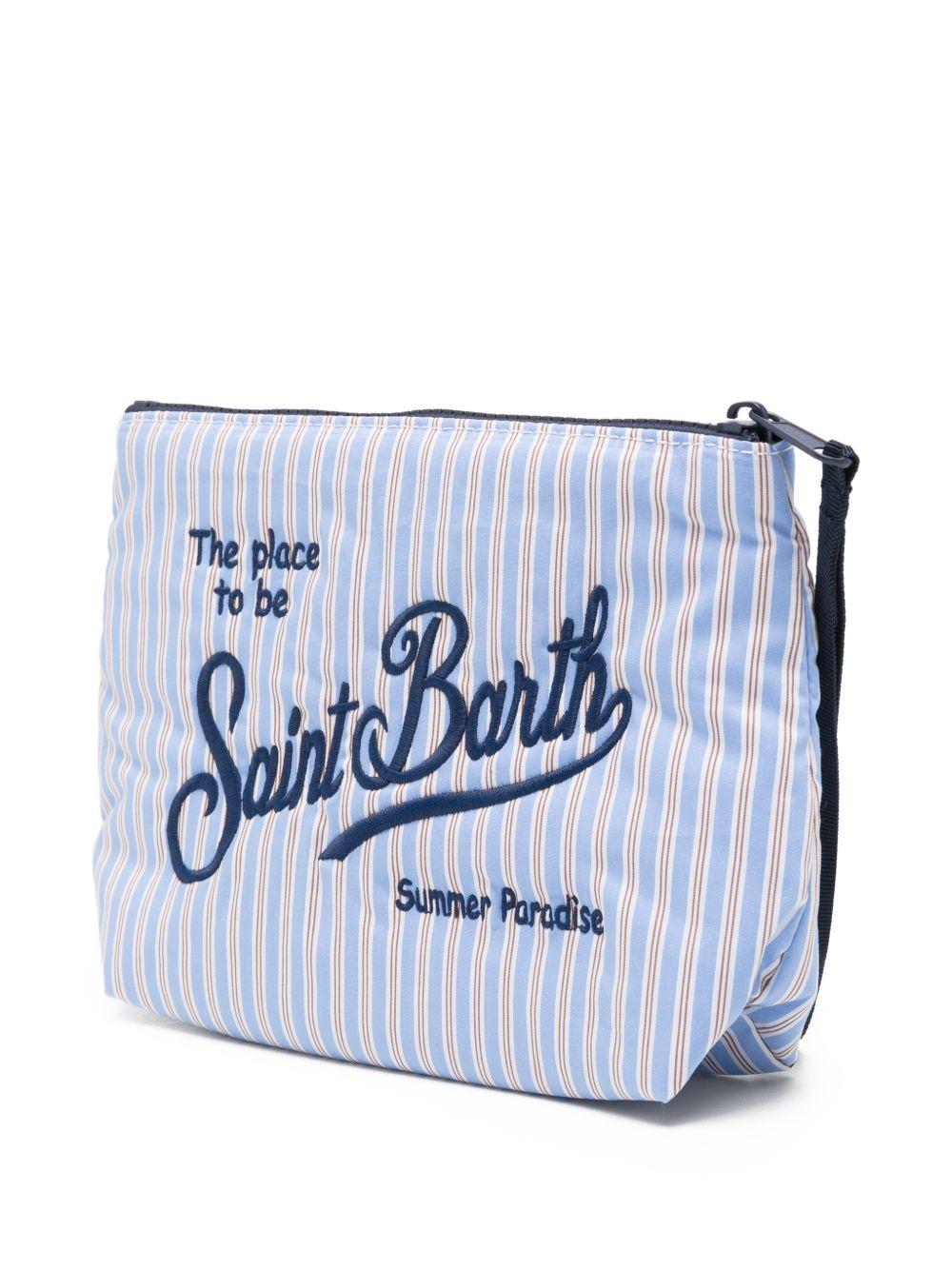 MC2 SAINT BARTH Pochette Aline Cotton azzurra a righe