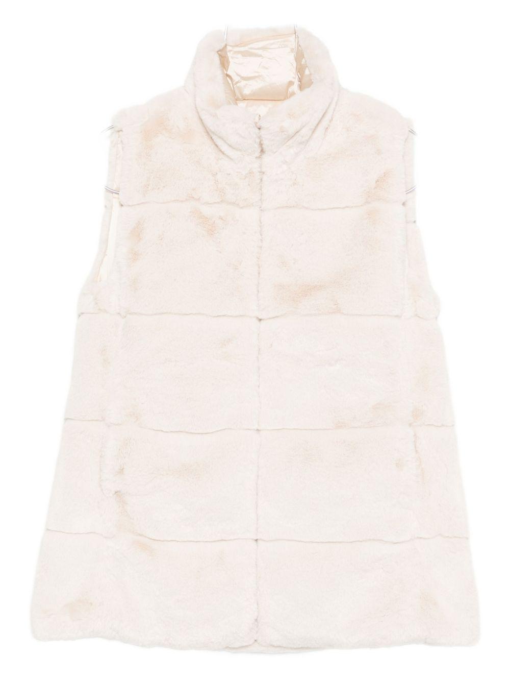 SAVE THE DUCK Gilet in ecopelliccia con zip