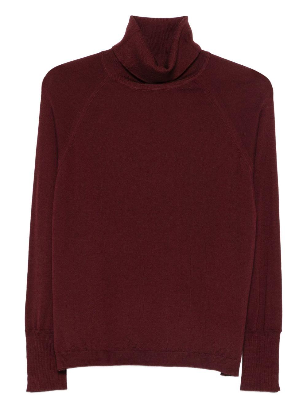 ALPHA STUDIO Maglia a collo alto bordeaux