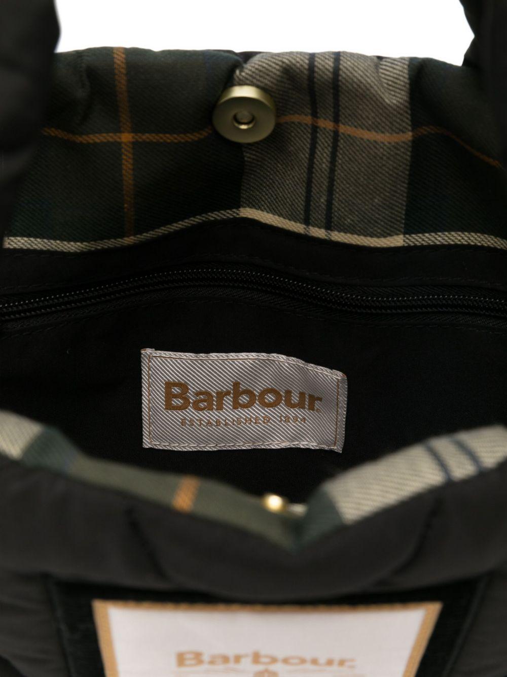 BARBOUR Borsa tote imbottita con logo