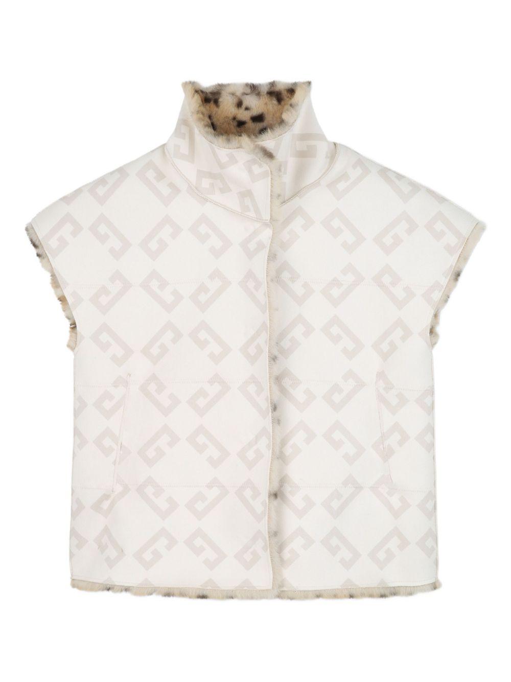 GIVENCHY Gilet con fodera in pelliccia sintetica leopardata
