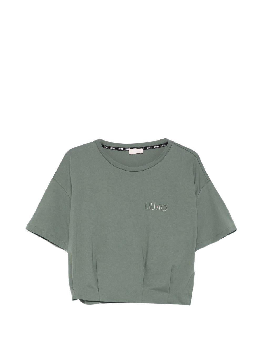 LIUJO T-shirt corta verde pastello