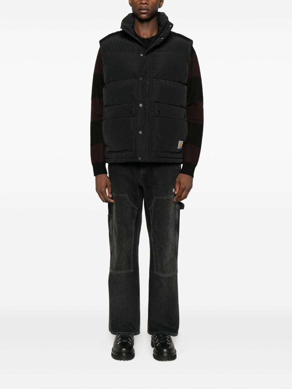 CARHARTT WIP Gilet imbottito nero con tasche
