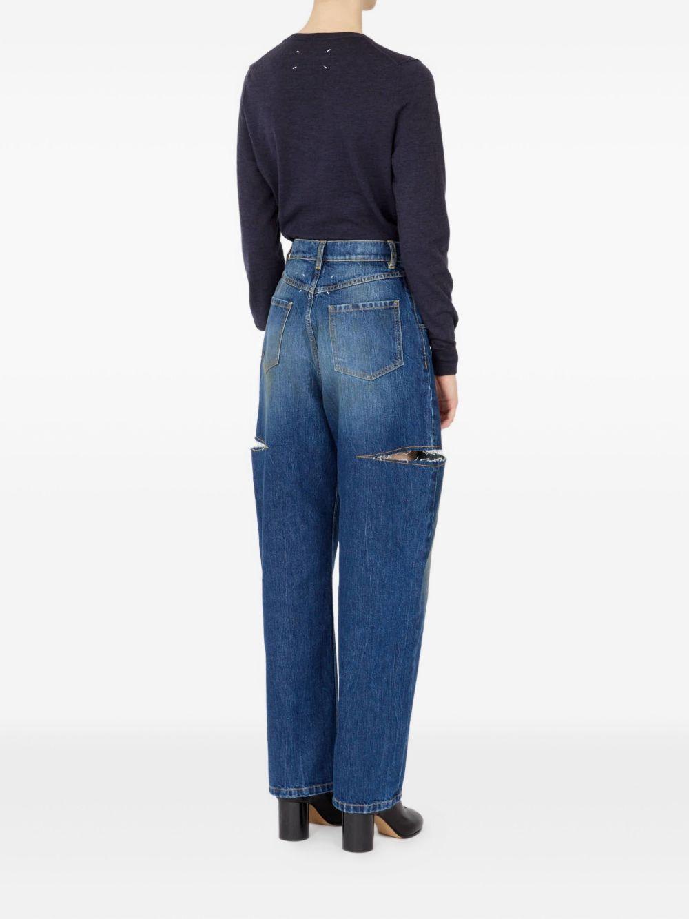 MAISON MARGIELA Jeans blu medio a vita alta