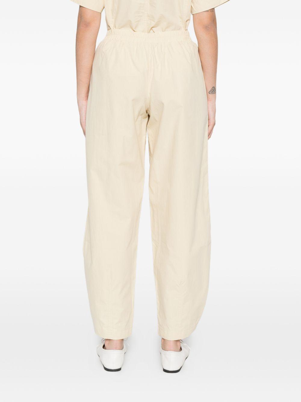 YERSE Pantaloni Carli in cotone beige