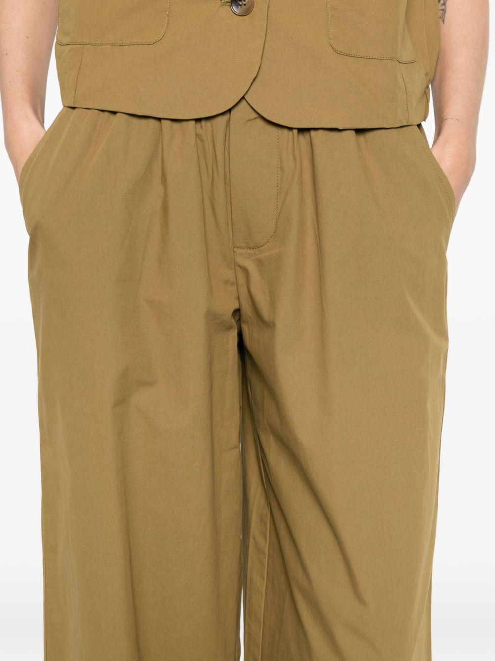 YERSE Pantaloni Carli morbidi in cotone marrone