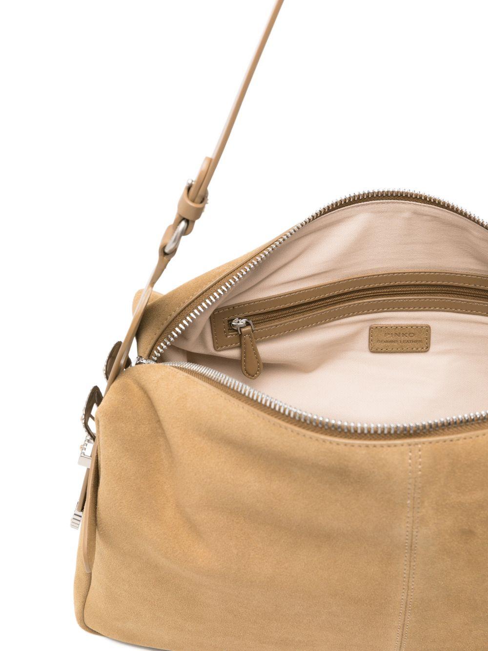 PINKO Borsa a spalla Big Suede marrone chiaro