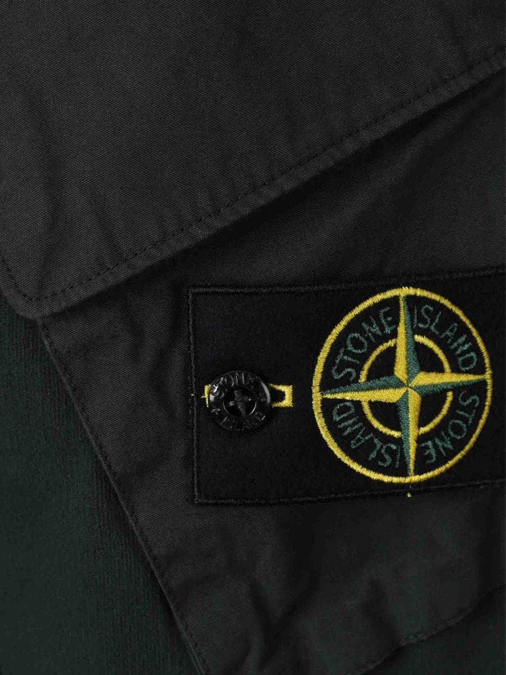 STONE ISLAND Felpa girocollo con patch logo<BR/>