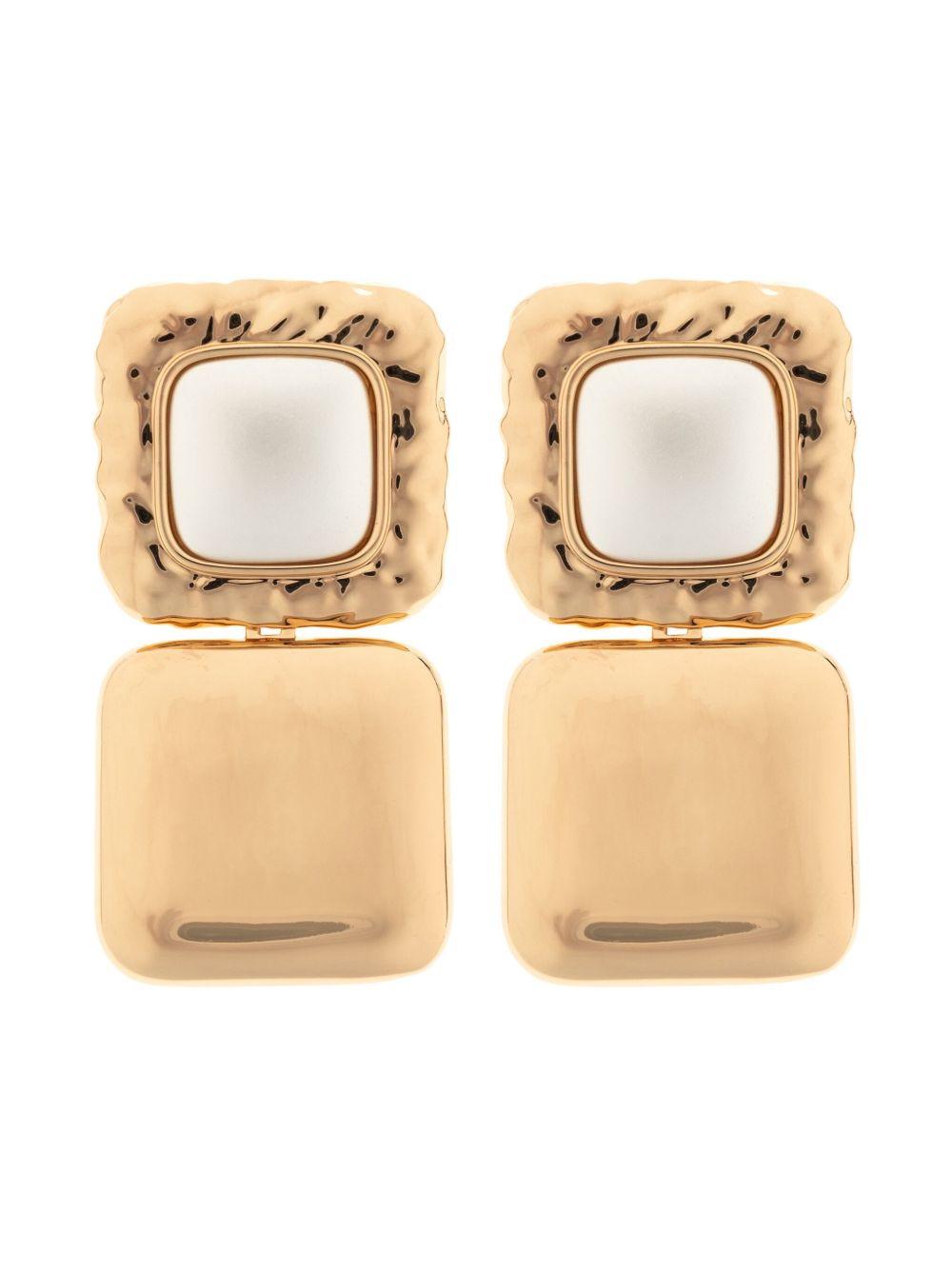 SELF PORTRAIT Orecchini squadrati color oro
