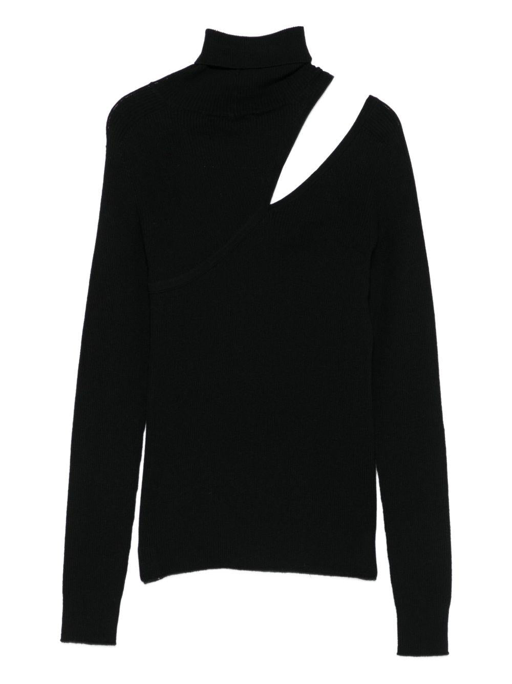D EXTERIOR Maglia nera con dettaglio cut-out