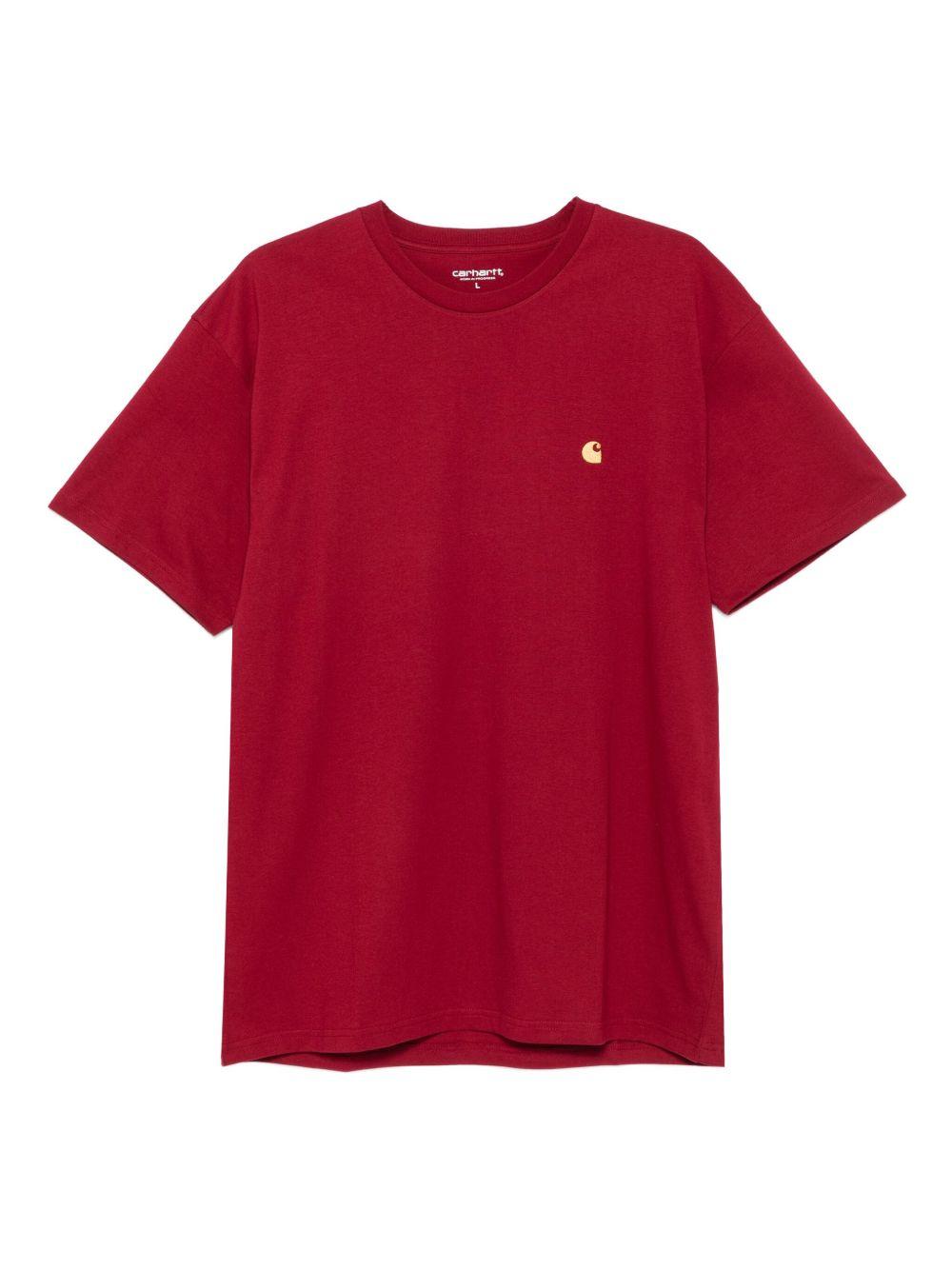 CARHARTT WIP T-shirt in cotone rosso con logo