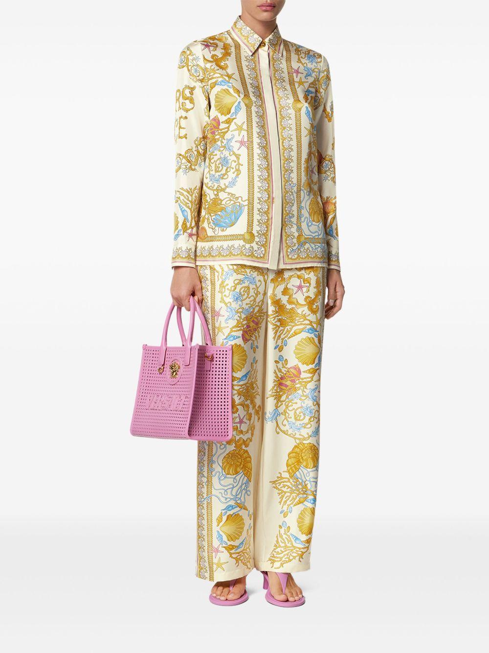 VERSACE Camicia in seta 'Underwater Barocco'