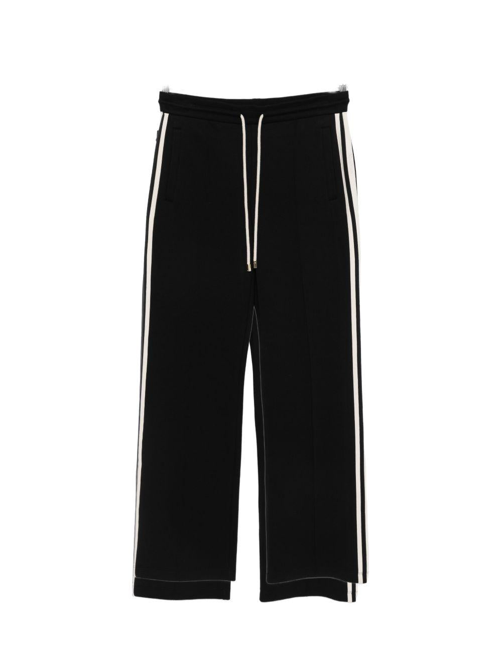 S MAX MARA Pantalone nero 'SMM Vento' a coulisse in jersey