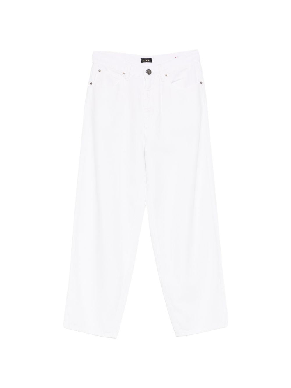 PINKO Jeans Estelle in cotone bianco