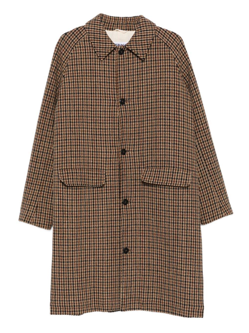 SEBAGO Cappotto marrone pied de poule