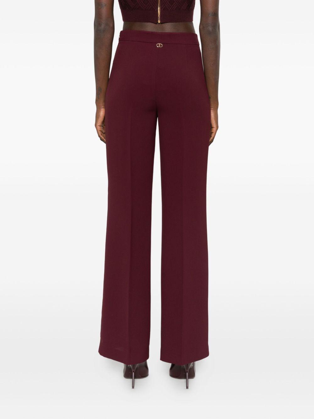 TWINSET Pantaloni bordeaux a zampa