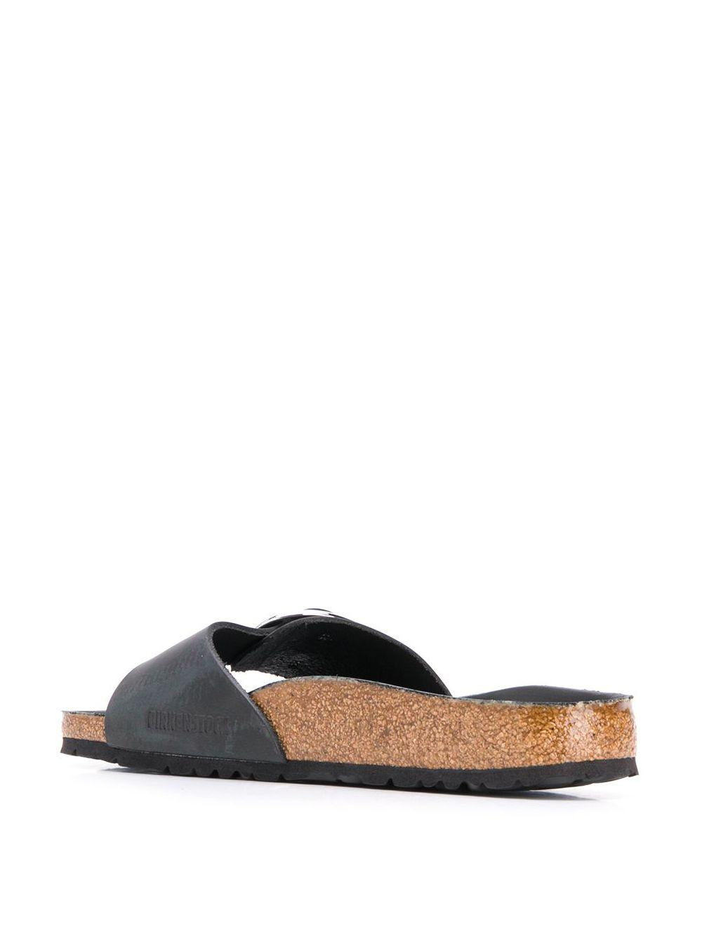 BIRKENSTOCK Ciabatta nera'Madrid' con una fascia