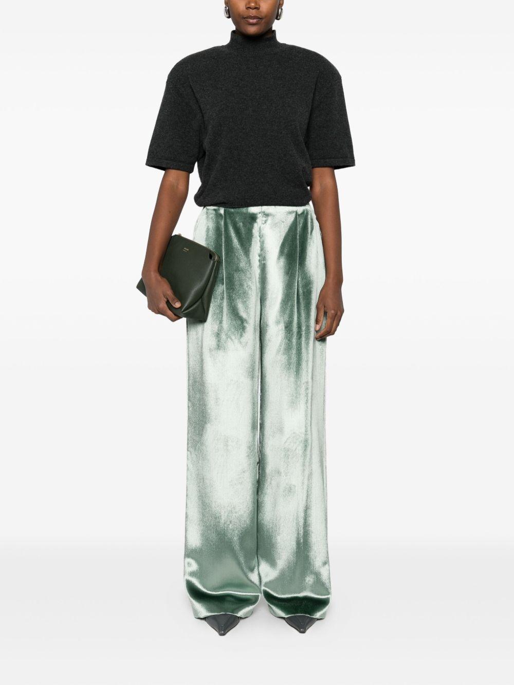 ALBERTA FERRETTI Pantaloni wide leg satinati