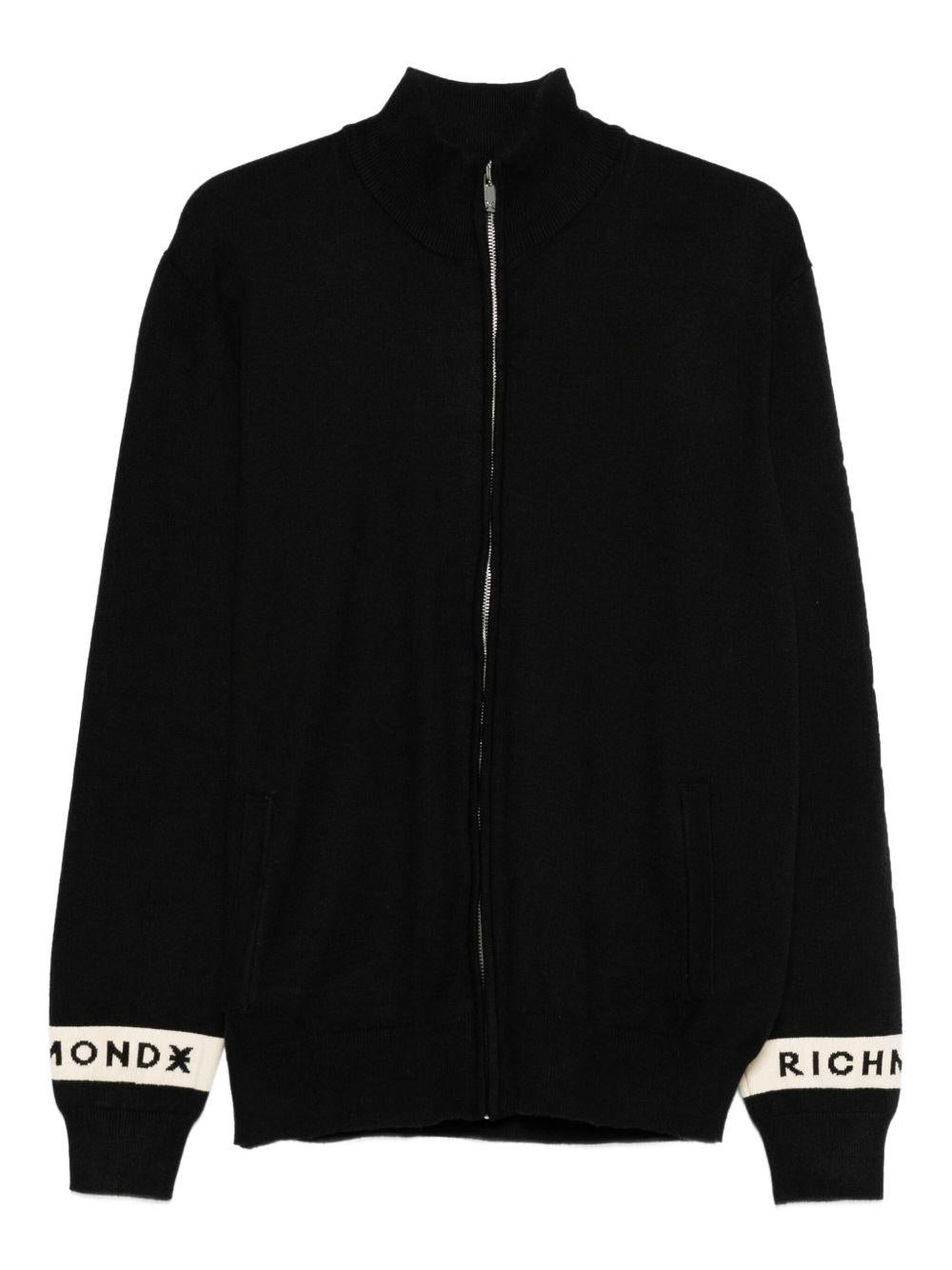 JOHN RICHMOND Cardigan nero con zip