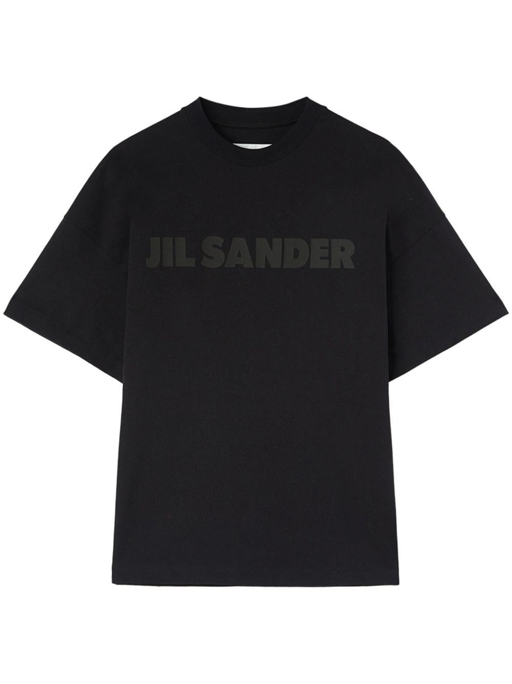 JIL SANDER T-shirt a maniche corte nera con logo