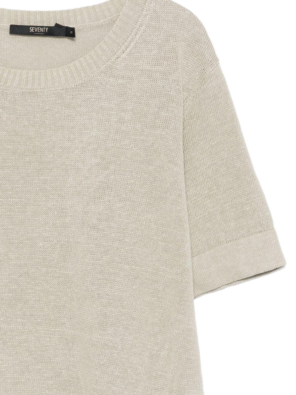 SEVENTY T-shirt in lino misto cotone