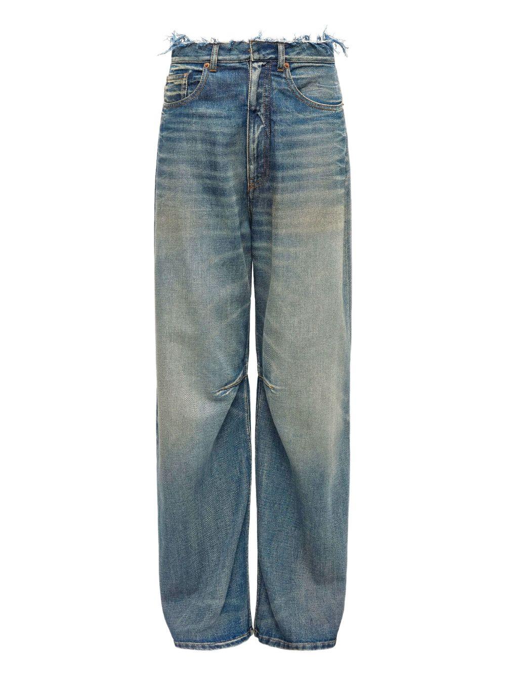 MM6 MAISON MARGIELA Jeans wide leg con dettagli sfilacciati