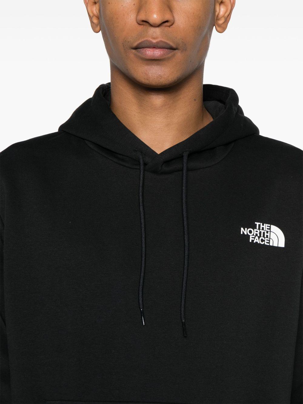 THE NORTH FACE Felpa con cappuccio in misto cotone nero